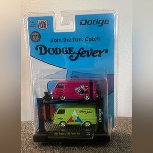 M2 Machines Dodge Fever 2 pack, 1964 Dodge A100 Panel Vans. Collectable toy cars